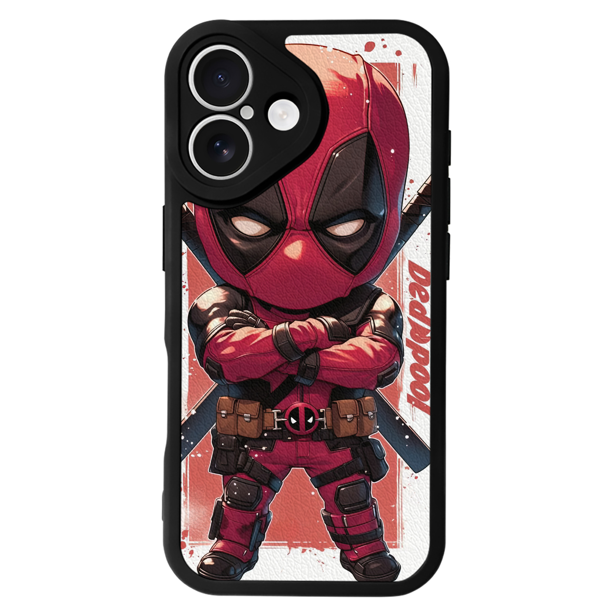 （画像用） Deadpool デッドプール 【iPhone 16シリーズ対応】シリコンスマホケース（レザー調） 材質：シリコン